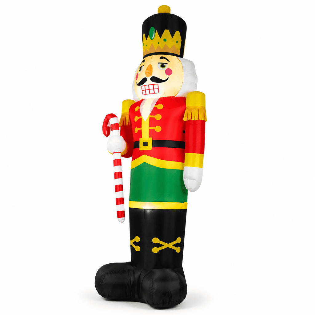 Yexmas 12FT Christmas Inflatable Nutcracker Soldier, Blow Up Yard Xmas Decor with LED Light&Candy Cane for Holiday Party Lawn Garden Outdoor Decor