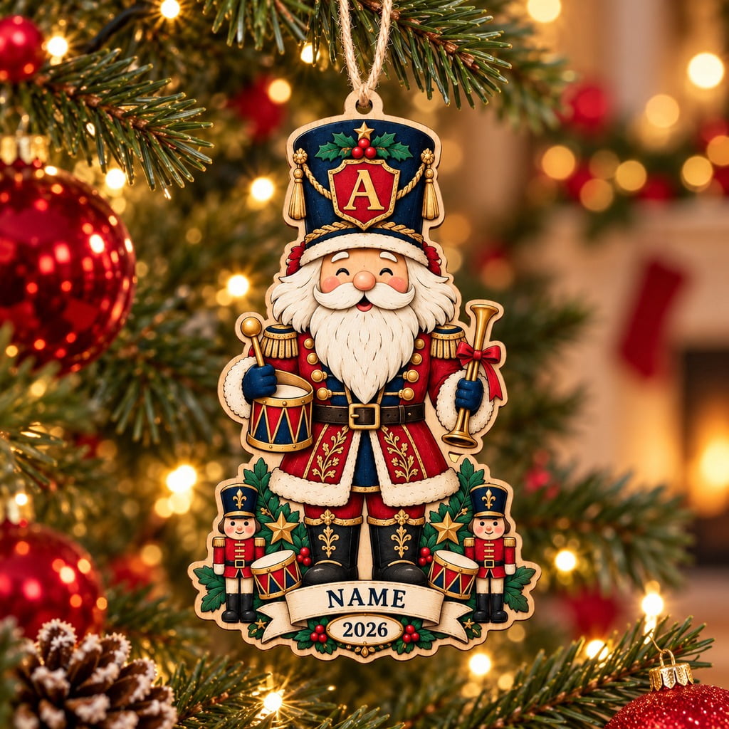 Personalized Ornament Nutcracker Santa Christmas