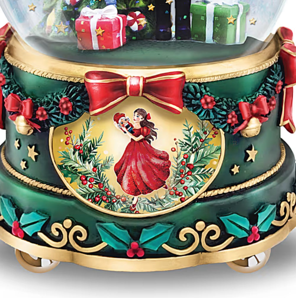 The Bradford Exchange Nutcracker Glitter Globe Collection Issue #1 Musical Christmas Glitter Globe With Art of Clara Handpainted & Handcrafted Holiday Decor 5.75-inches