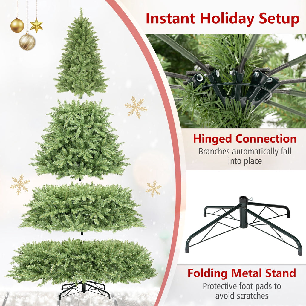 Costway 4 ft Artificial Christmas Tree with 559 Lush PVC Branch Tips & Folding Metal Stand