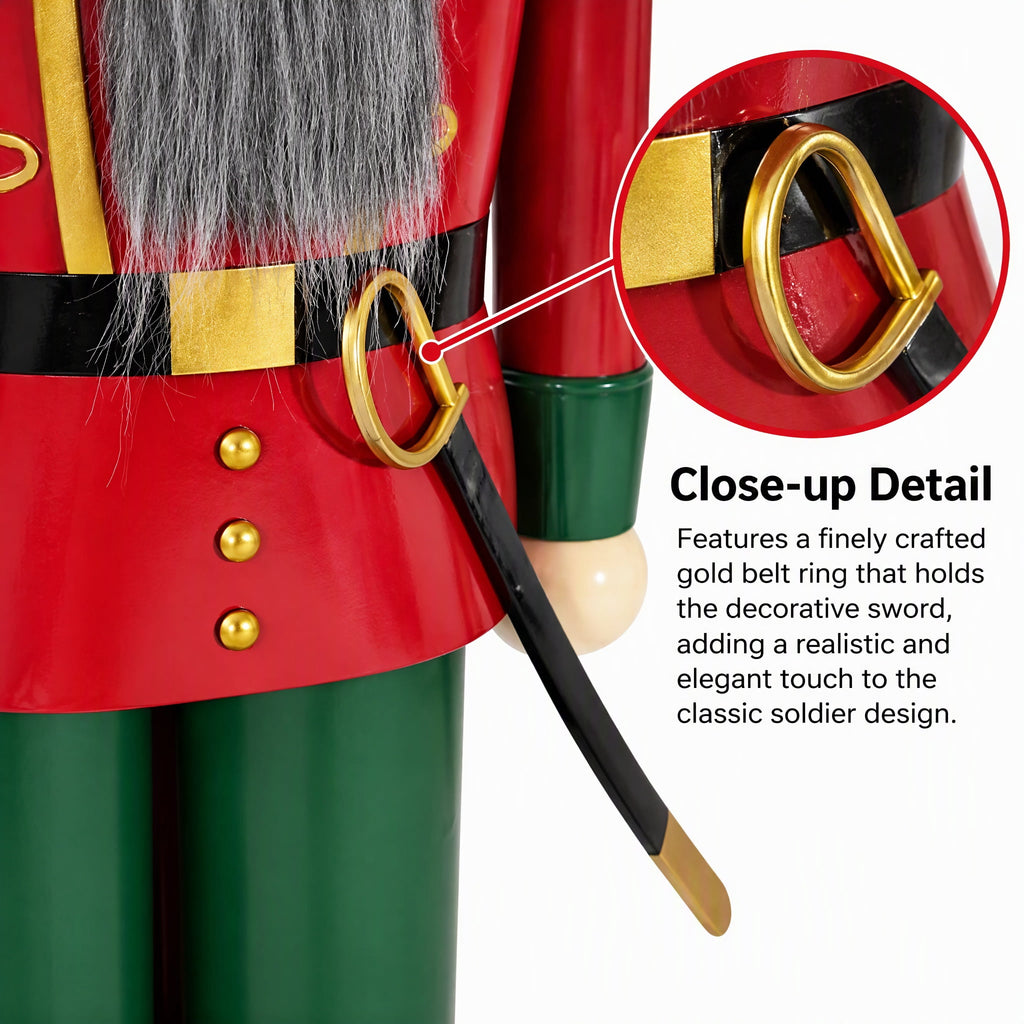 IRONHALL Holiday Classic Iron Nutcracker Decor, Christmas Metal Nutcracker Figurine, Indoor Tabletop Xmas Ornament for Festive Home Decor