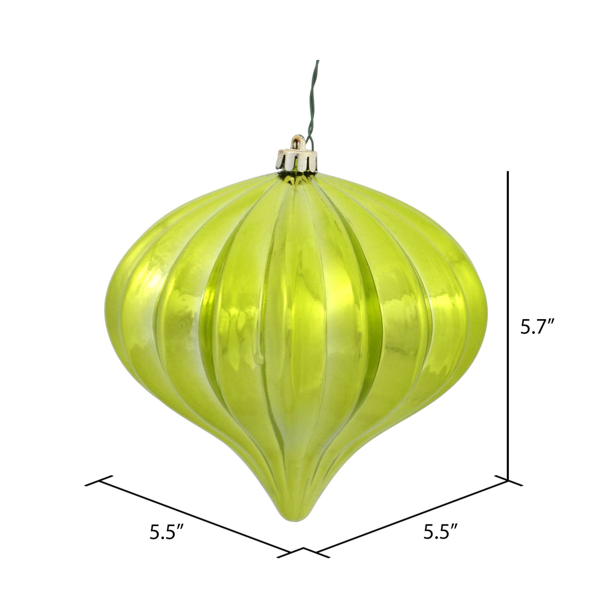 Vickerman 5.7" Burnished Orange Matte Onion Christmas Ornament, UV treated, Set of 3