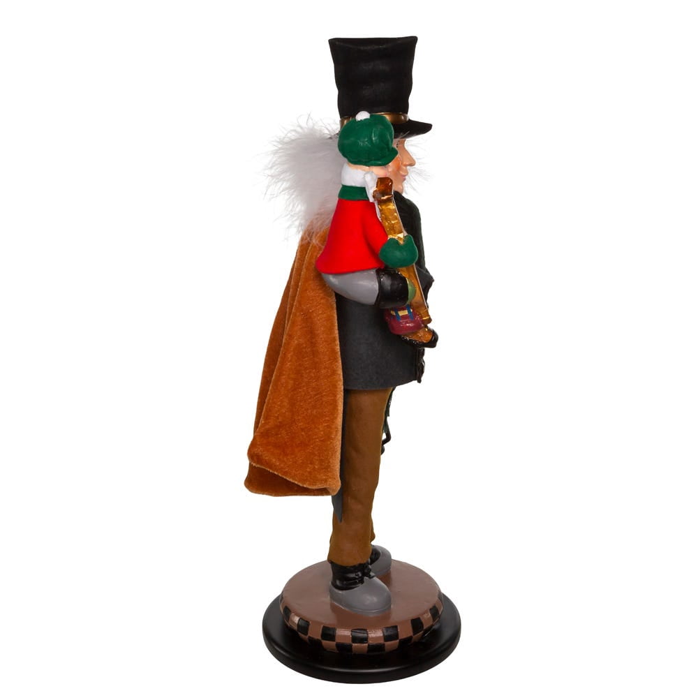 Kurt Adler Bob Cratchit and Tiny Tim Nutcracker Christmas Decoration, 17"