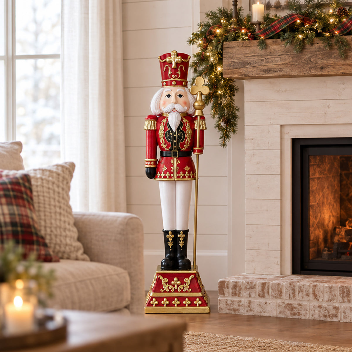 Sunnydaze 48" Victor the Regal Nutcracker Decorative Christmas Statue