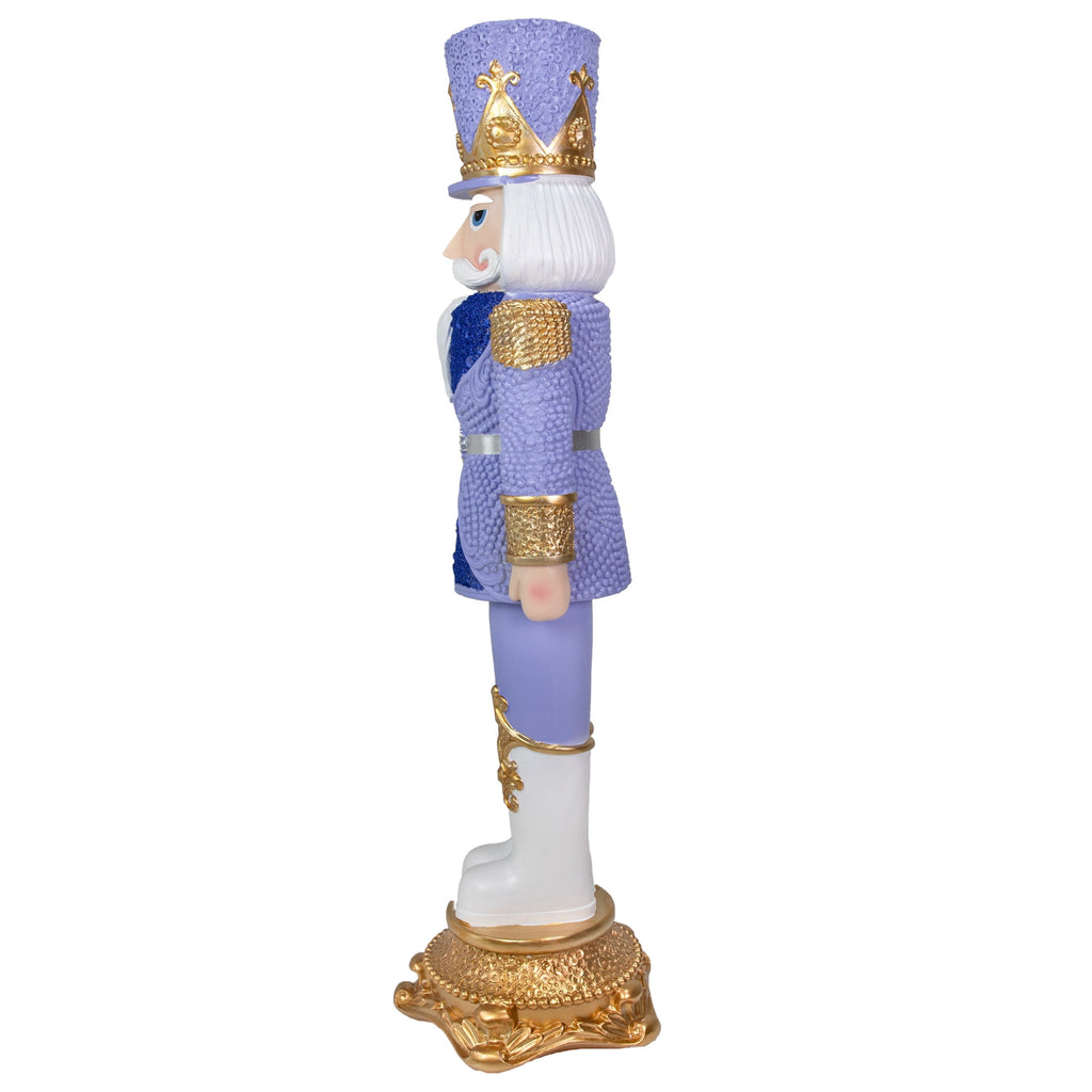 Sunnydaze Pink Polyresin Kenneth the Princely Nutcracker Christmas Statue, 37"