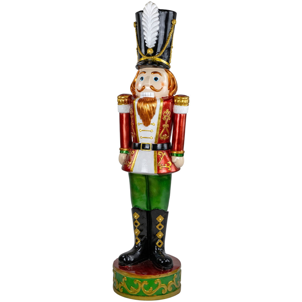 Northlight Commercial Christmas Nutcracker Soldier with Decorative Base - 5.25' - Red and Green