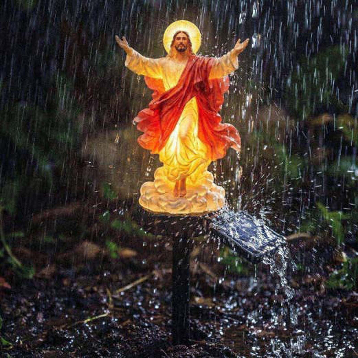 Clearance! Solar Garden Lights, 17 Inch Solar Dragon Stake Light Outdoor Waterproof, Mythical Dragon Statue with LED Glow for Patio Pathway, 1Pack