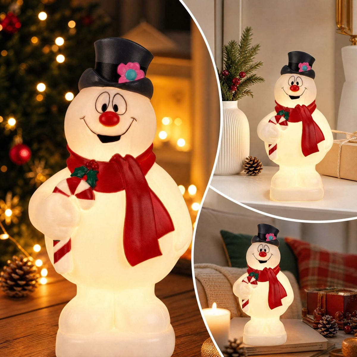 15.7 Inch Resin Nutcracker with Velvet Bow, Christmas Farmhouse Decor, Large Rattan Imitation Soldier Figurine for Floor Mantel Table Home,Rustic Winter Holiday Outdoor Decor,2PCS