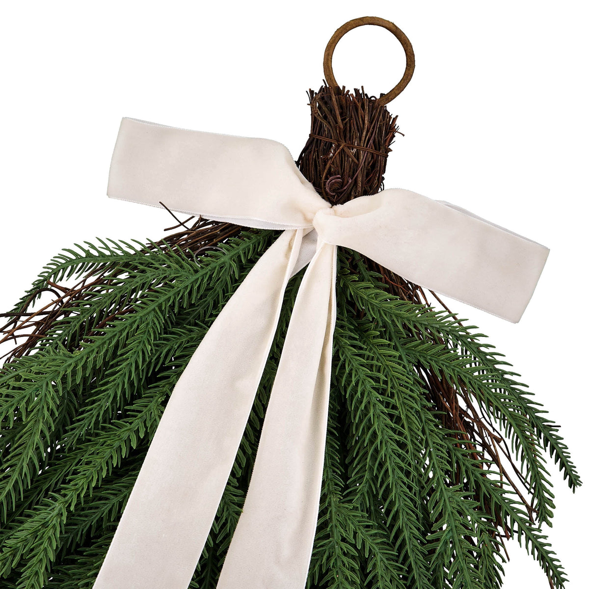 My Texas House Natural Feel Norfolk Artificial Christmas Swag, Green, 28"