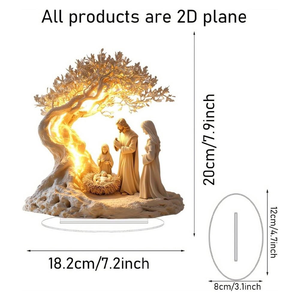 Acrylic Nativity Scene Desktop Decoration for Home Office