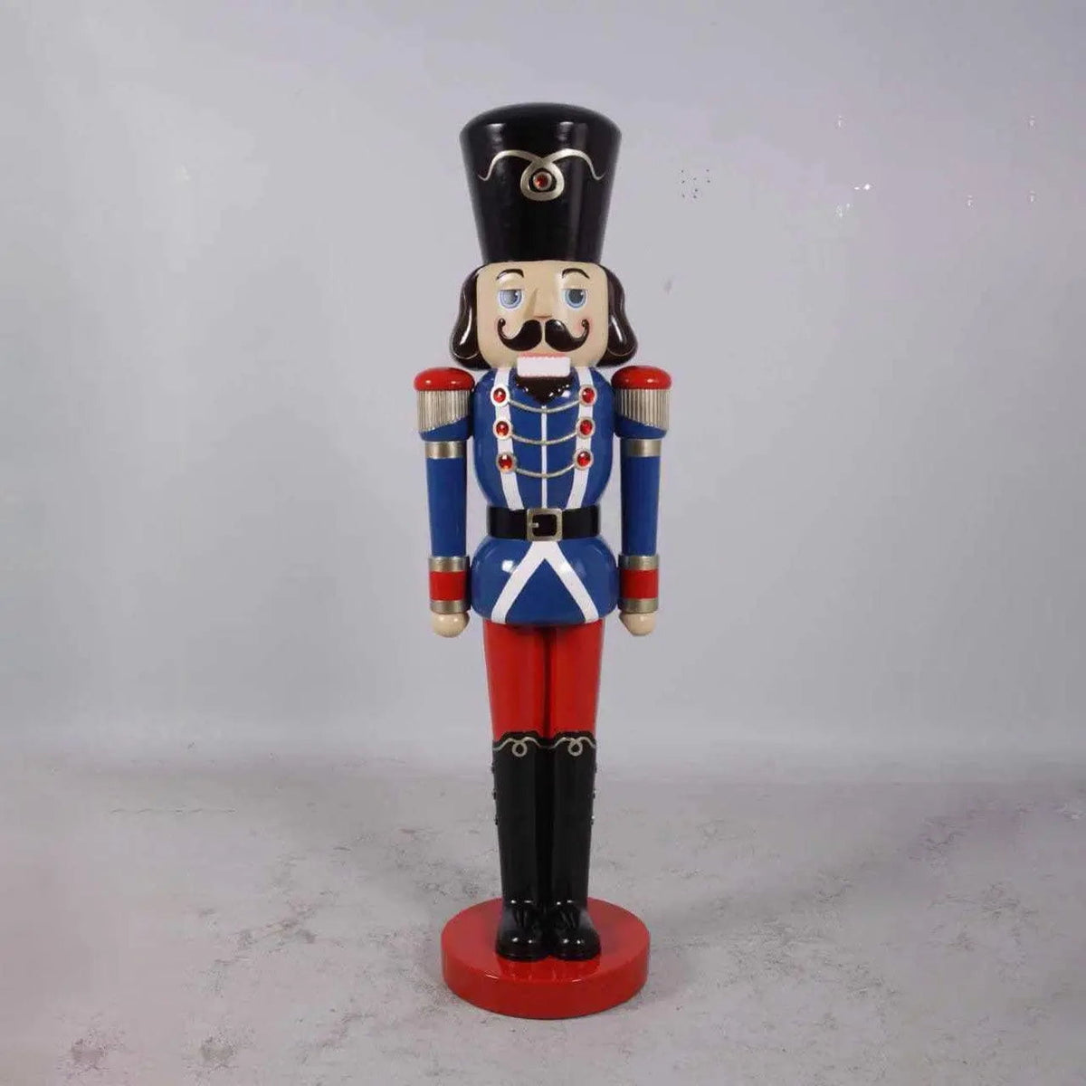 Blue Nutcracker Life Size Christmas Statue