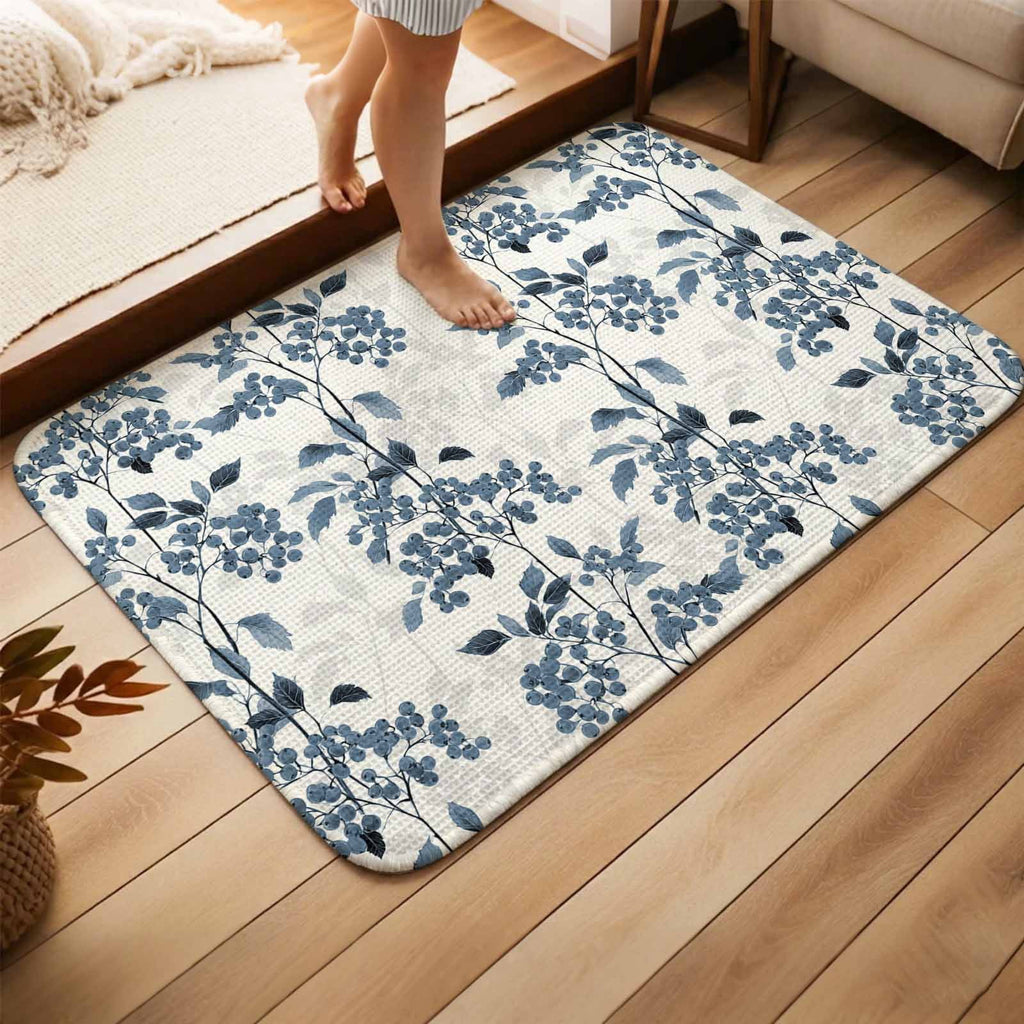 Hallway Runner Rug 31.5"x78.7",Christmas Gnomes Absorbent Non Slip Indoor Outdoor Carpet,Red Joy Pine Branches Cardinal Birds Low Profile Runner Rugs for Corridor Kitchen Laundry Room Entryway