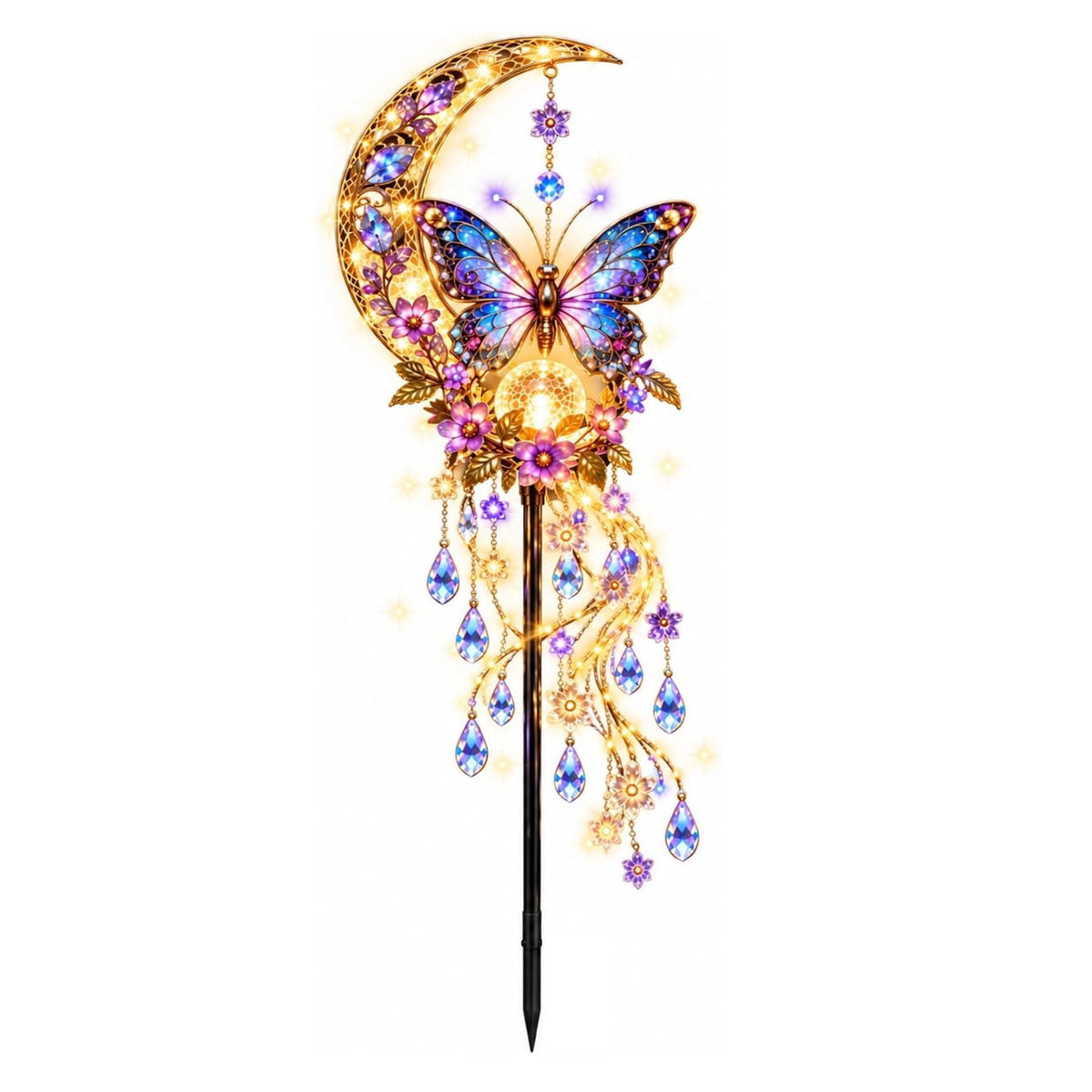 Solar Dragon Fire Garden Light,Gothic Solar‑Powered Dragon Figurine with Breathing Flame Fiber‑Optic Lights,Waterproof Outdoor Yard Decor for Lawn,Pathway,Flower Bed,Patio