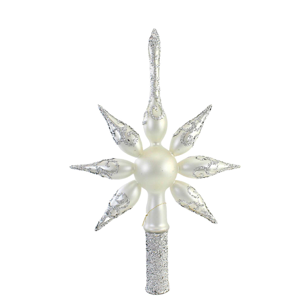 Blubom 13.00In Silver Glitter Reflector Star, Glass, Tree Topper Final Christmas 2020680