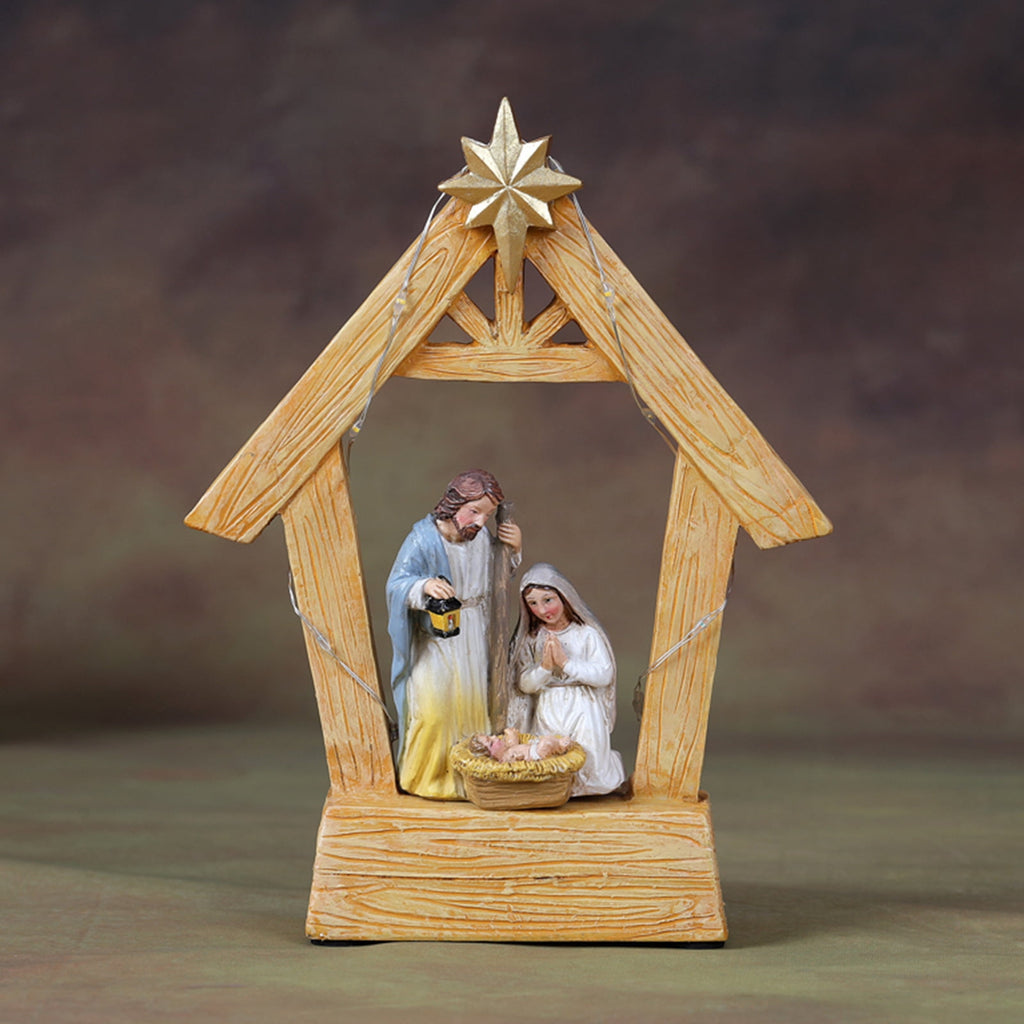 Seasonal Nativitys Table Decoration Festive Manger Scene for Home or Office Christmas Display