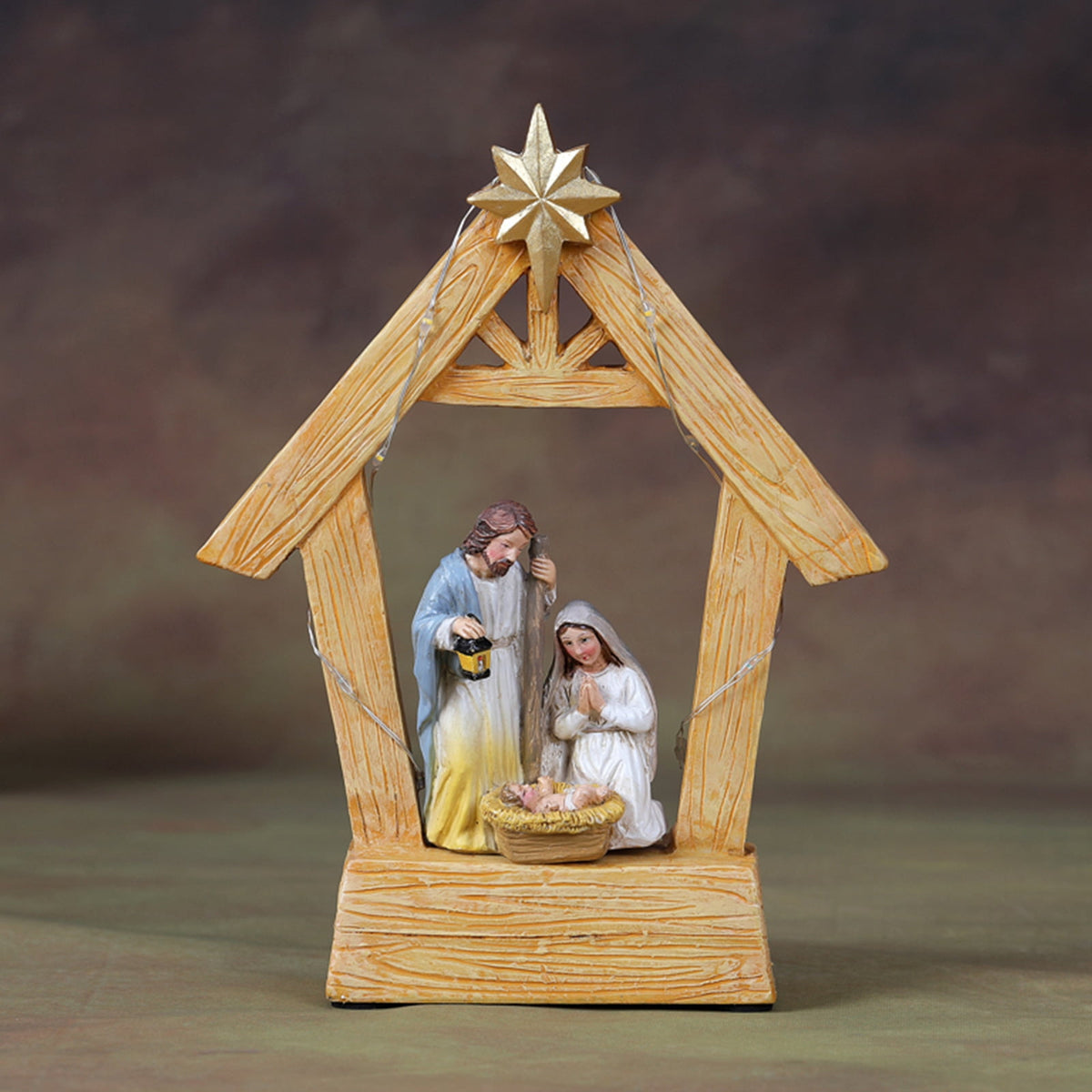 Seasonal Nativitys Table Decoration Festive Manger Scene for Home or Office Christmas Display