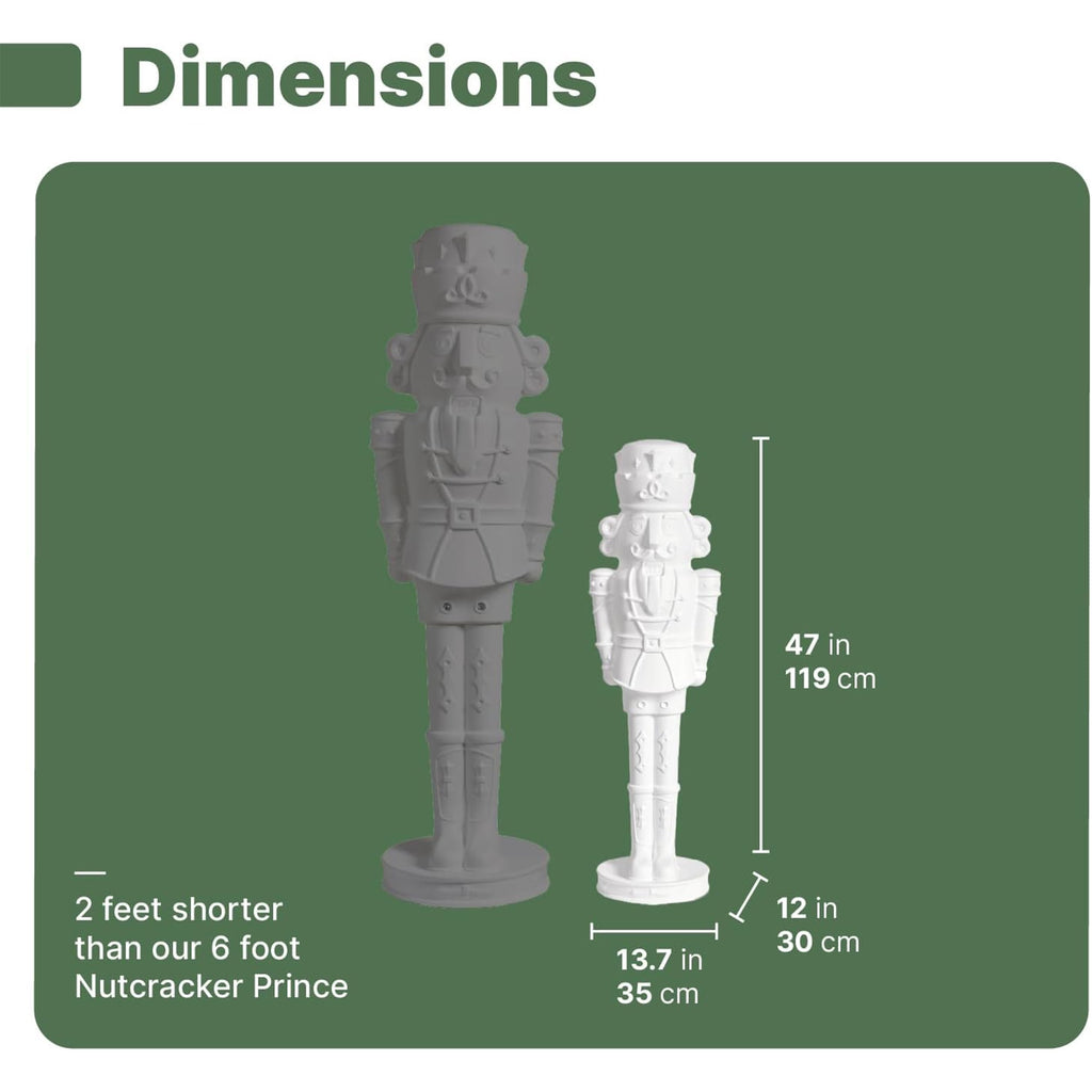 Step2 4 Foot Paintable Nutcracker Prince Jr Indoor Outdoor Holiday Christmas Decor, 2 Pack