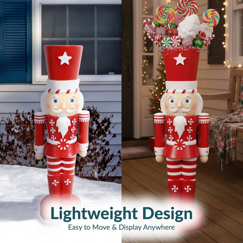 Sunnydaze Polyresin Alfonso the Noble Christmas Nutcracker Statue, 36"
