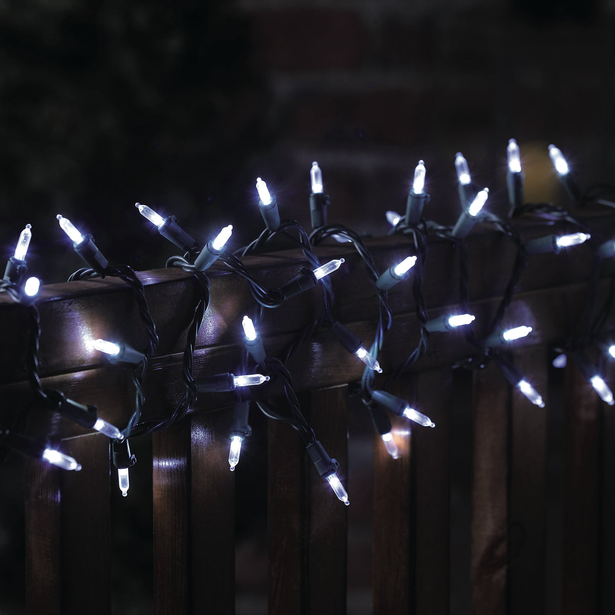 Indoor/Outdoor 300-Count LED Mini Christmas String Lights, Cool White, 62.3', by Holiday Time