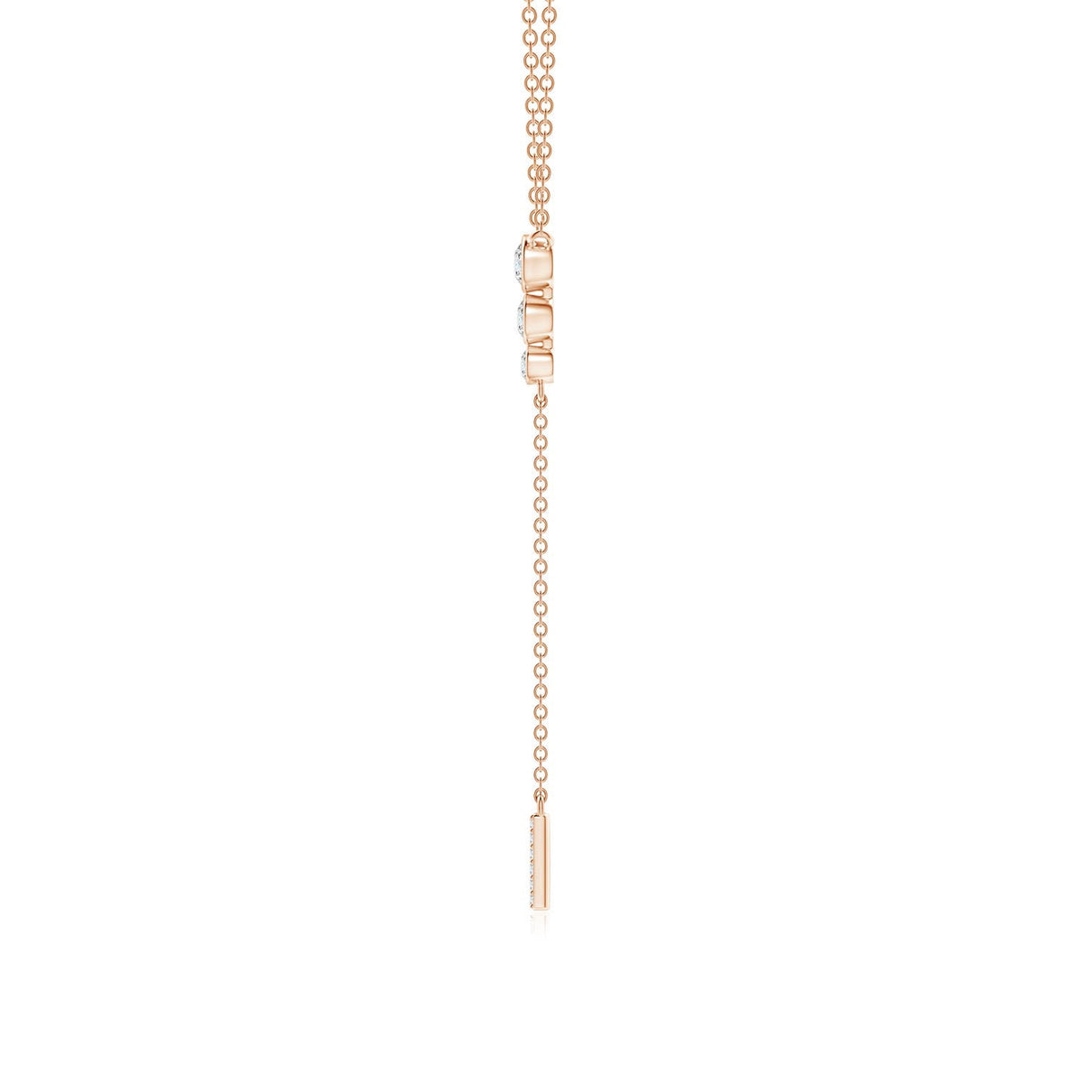 Angara Necklace - Natural Diamond Lariat Necklace in 14K Yellow Gold for Women | April Birthstone Jewelry, Birthday, Anniversary, Christmas, Jewelry Gift for Women