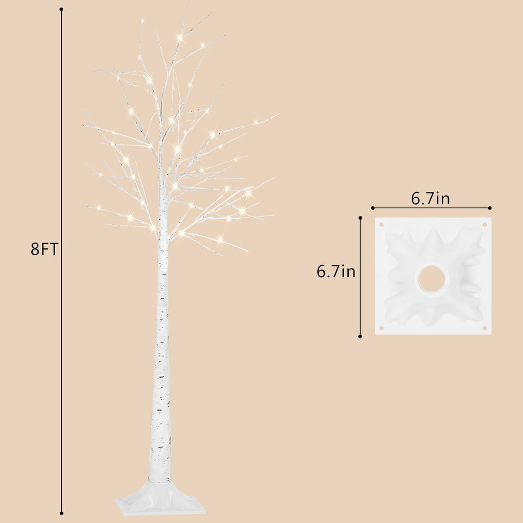 6FT LED Birch Tree Fairy Light Indoor Outdoor Christmas Holiday Decoration