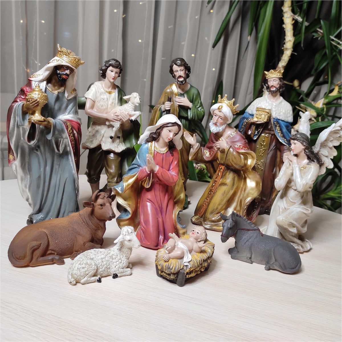 Nativity Set Nativity Scene Holidays Decoration Christmas Stable Birthday Gift 11 Piece 12''