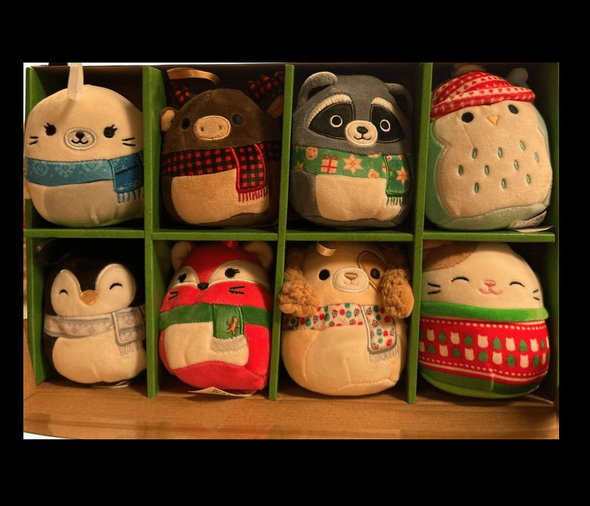 Squishmallows Christmas Ornaments 4-inch 8-Piece Mini Plush 2023