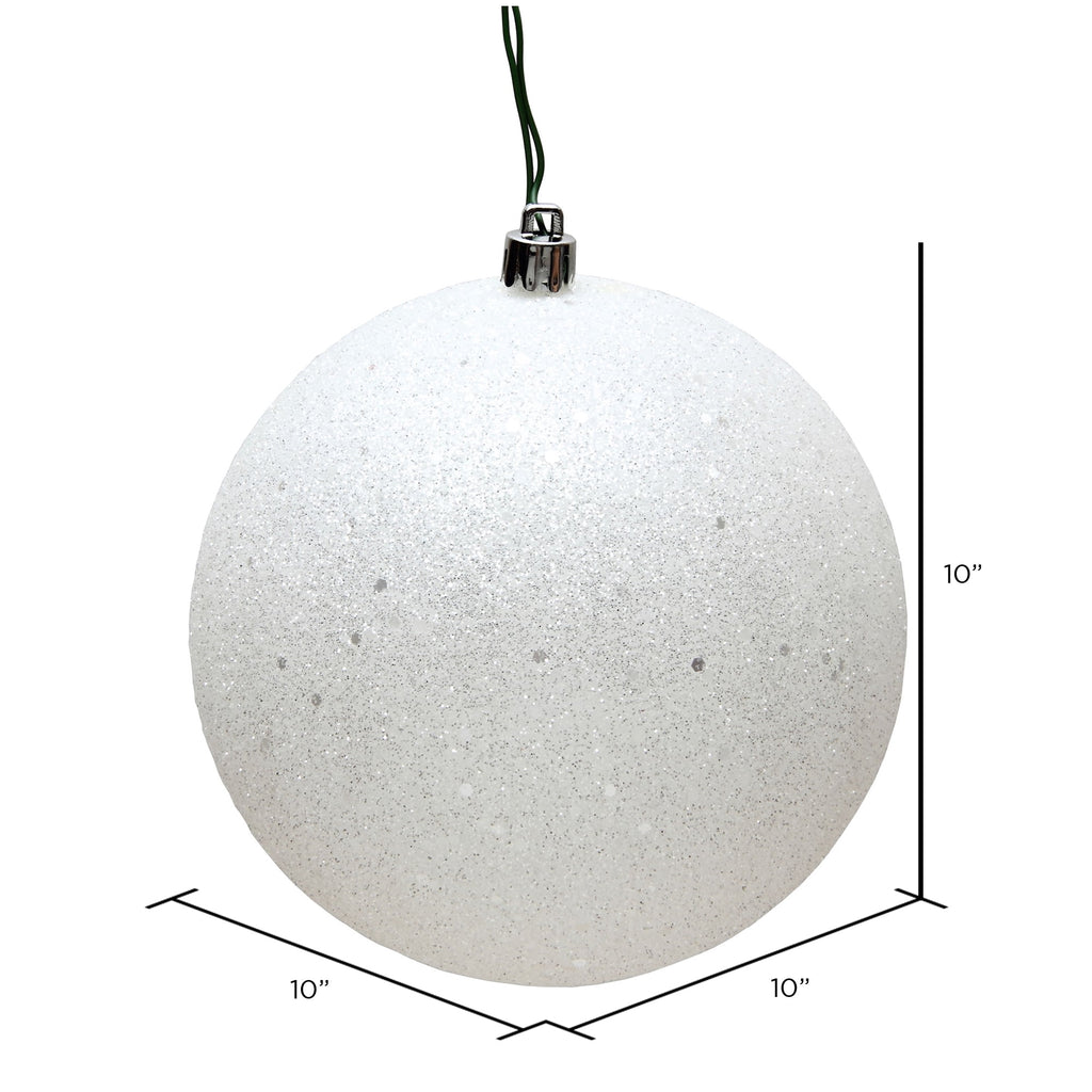 Vickerman 10" Sea Foam Candy Ball Ornament