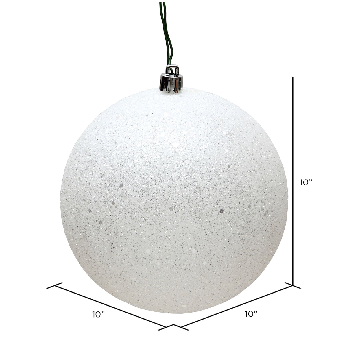 Vickerman 10" Sea Foam Candy Ball Ornament