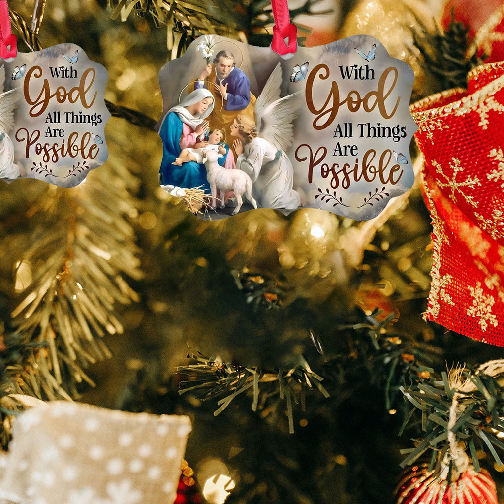 Xuniizn Nativity Ornaments, Christmas Nativity Scene Ornaments Acrylic Christmas Tree Decorations for Xmas Tree, Home, Office, Hanging Ornament, Religious Gifts, Party Decor, Christmas Decorations