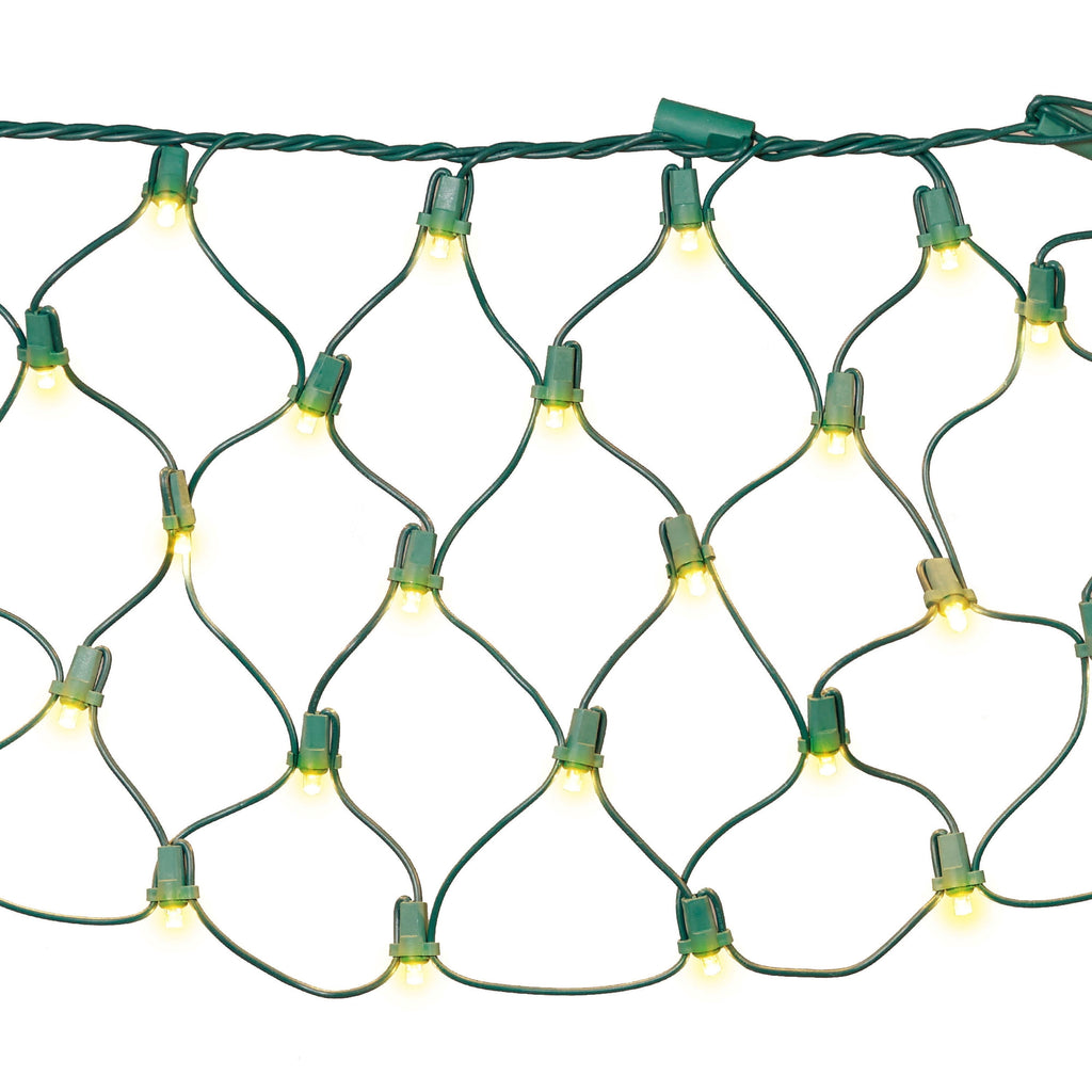 Indoor/Outdoor 150-Count LED Ribbon Christmas Net Lights, Warm White, Green Wire, 7.5' x 8", by Holiday Time