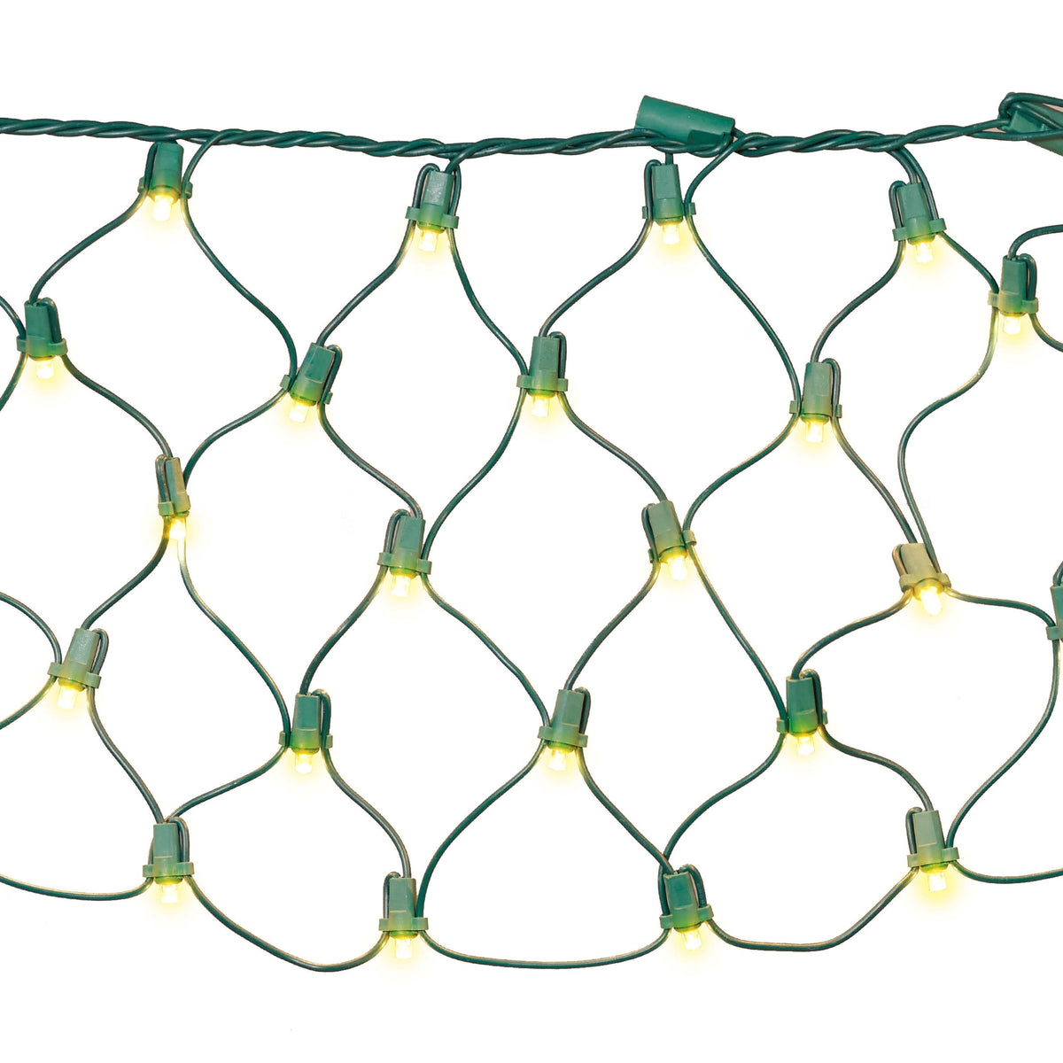Indoor/Outdoor 150-Count LED Ribbon Christmas Net Lights, Warm White, Green Wire, 7.5' x 8", by Holiday Time