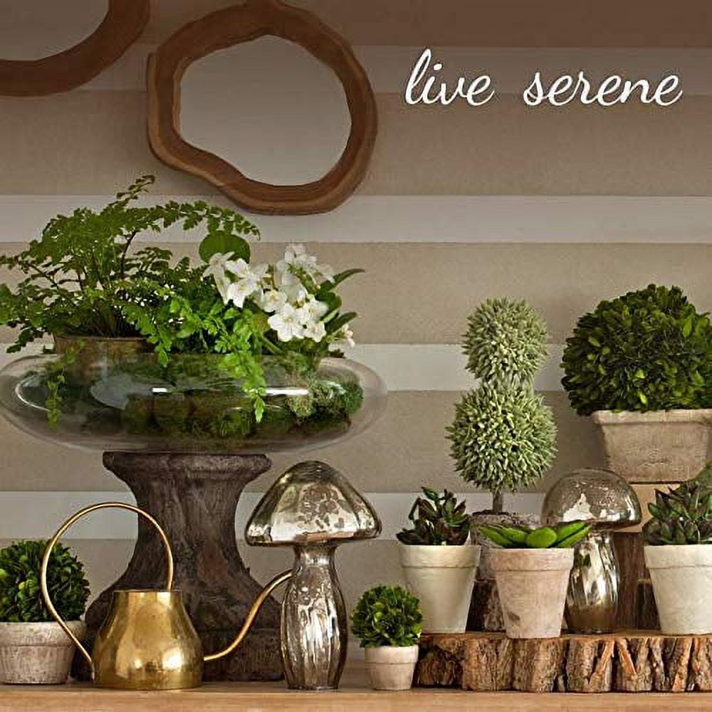 Serene Spaces Living Set of 9 Gold Glass Ball Ornaments for Christmas Tree, Holiday Decorations, Winter Wedding, Table Centerpiece