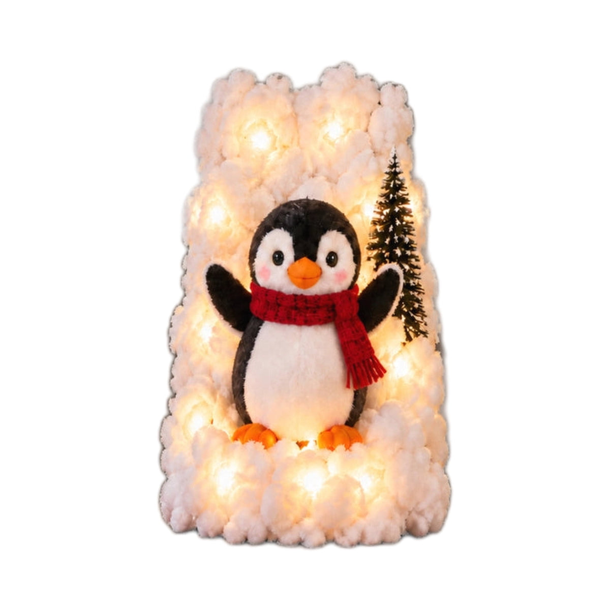 5Pack Penguin Christmas Stair Snow Decor Set,Festive Railing Accent with Playful Winter Scene,