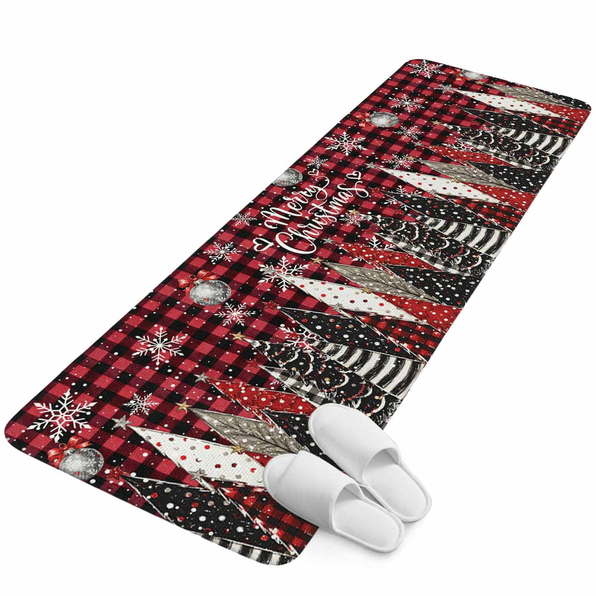 Red Truck Christmas Washable Area Rugs for Living Room Bedroom, Large Non Slip Indoor Floor Carpet Absorbent Xmas Tree Gnomes Navy Blue Snowflake Door Mat Rugs for Bathroom Entryway 63"x90.6"