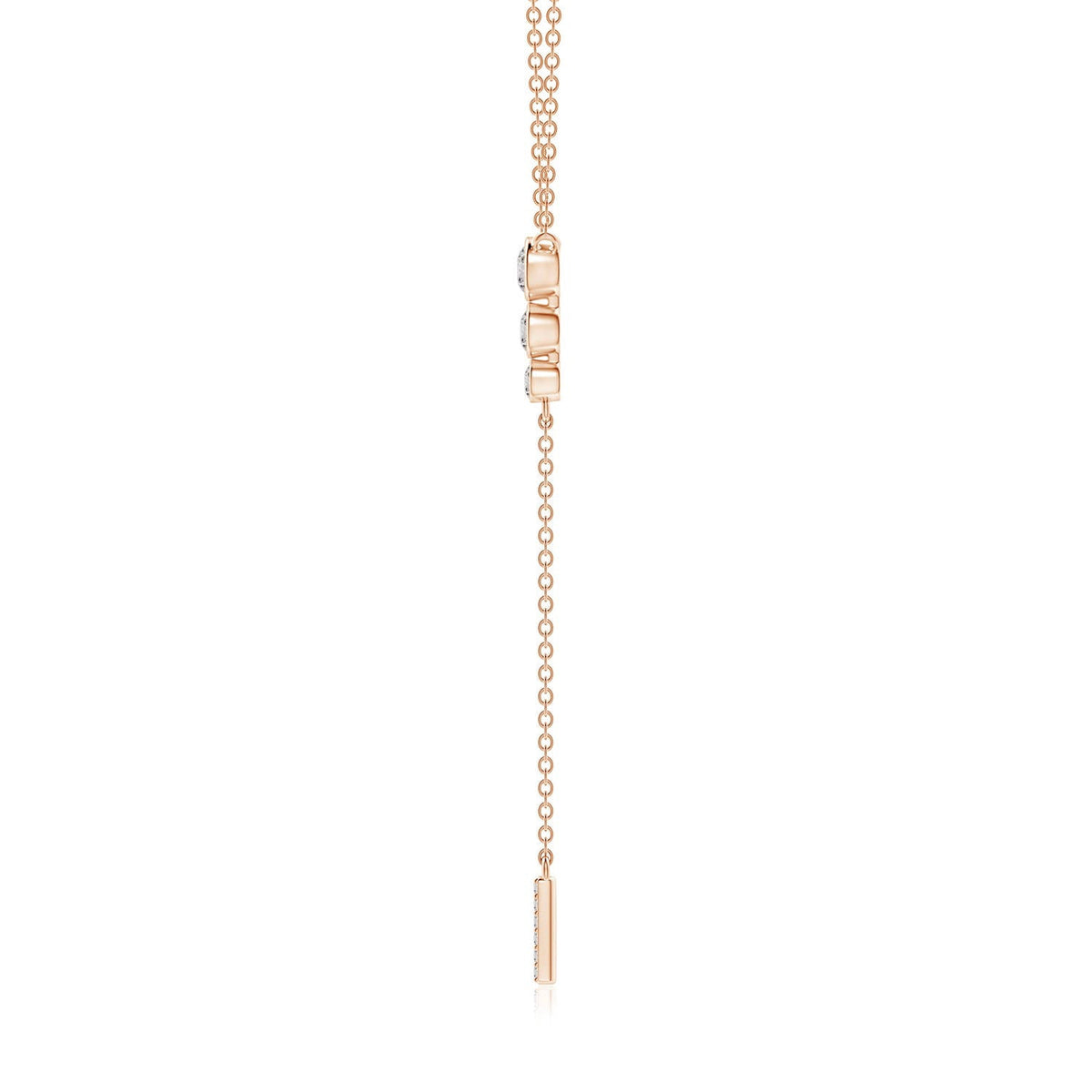 Angara Necklace - Natural Diamond Lariat Necklace in 14K Yellow Gold for Women | April Birthstone Jewelry, Birthday, Anniversary, Christmas, Jewelry Gift for Women