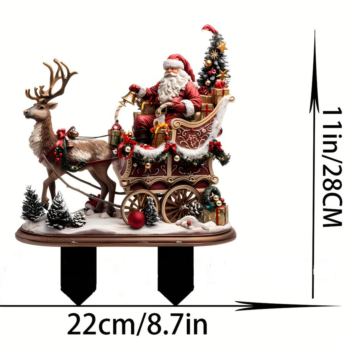 YANHAIGONG Christmas Santa Claus Decorations,Christmas Santa Claus Gnome Ornaments,Christmas Santa Claus Figures Toys,Santa Claus Figurine for Tabletop,Santa Claus and Elks Acrylic Floor Decoration