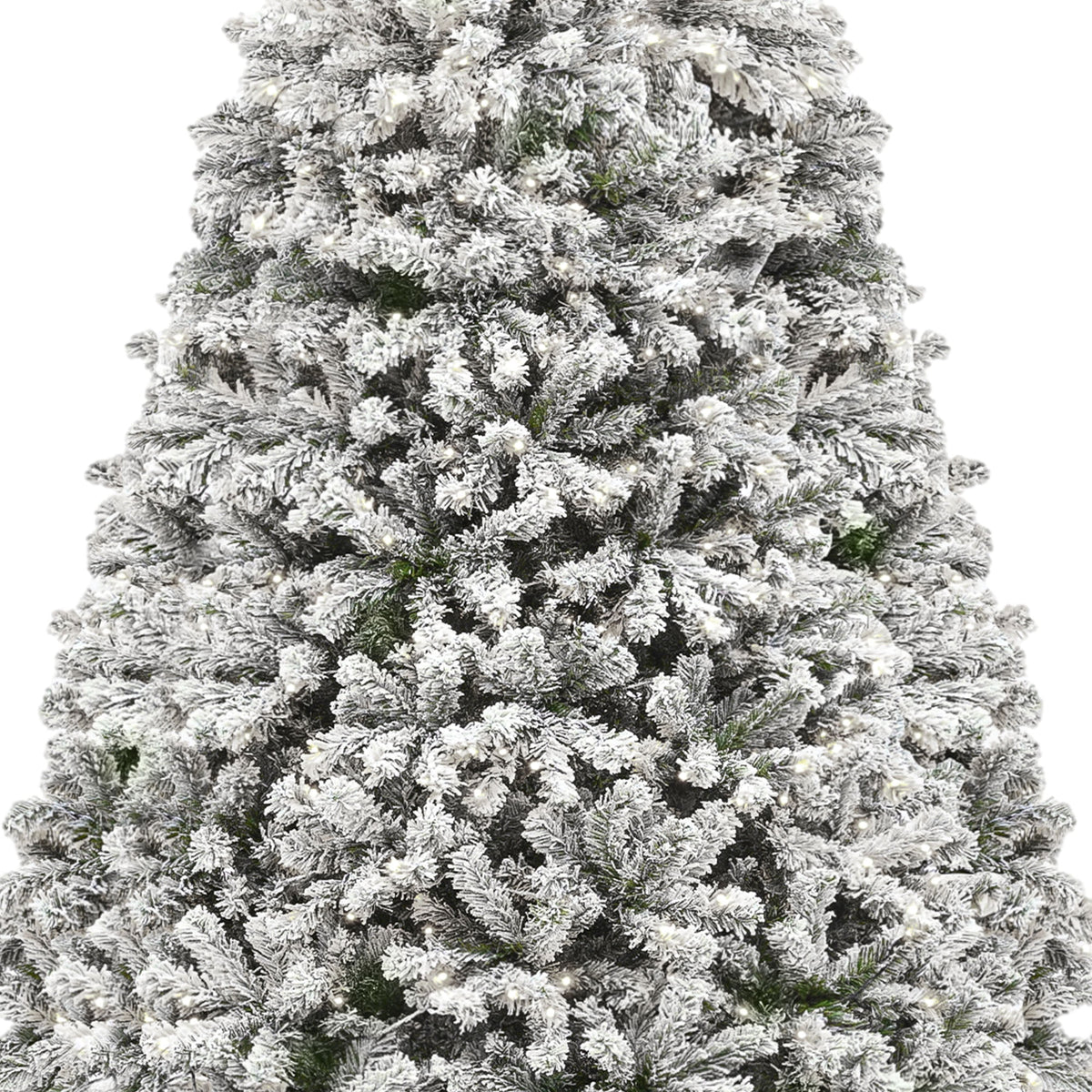 Uforic 6ft Pre-lit Snow Flocked Christmas Tree with 1000 Branch Tips & 250 Lights, Christmas Pine Tree with Remote, 11 Light Modes