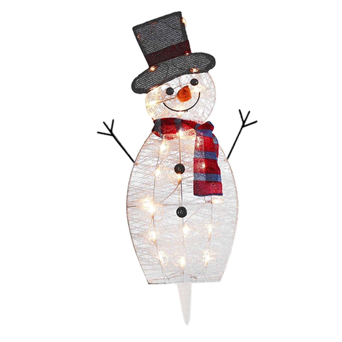 SLYNSHome 3Pcs Christmas Garden Lights Pre-lit LED Light Up Snowman Christmas Decoration for Yard Luminescent Decoration for Xmas Front Door Pathway Lawn Patio Xmas Ornament Supplies ()