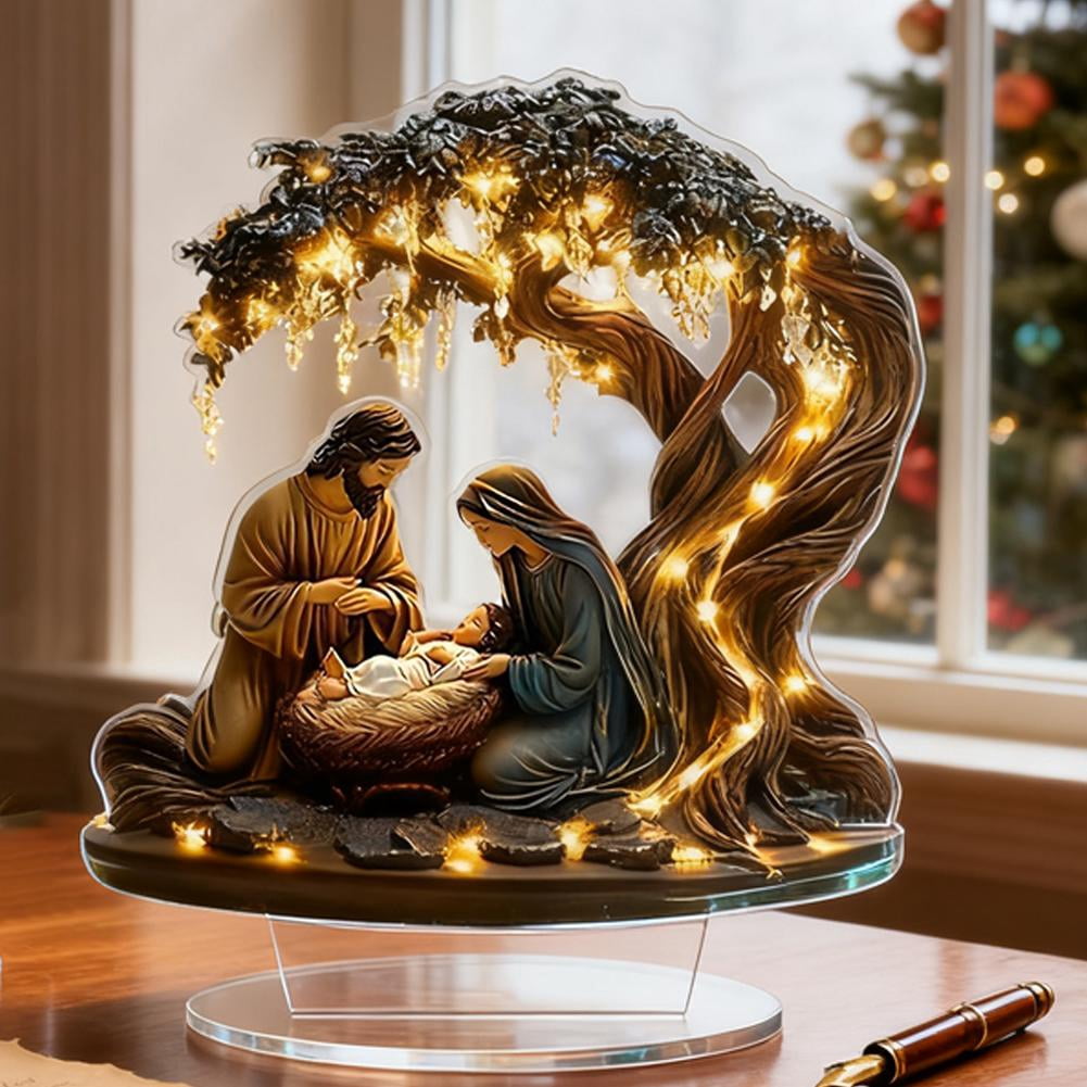 Acrylic Nativity Scene Desktop Decoration for Home Office