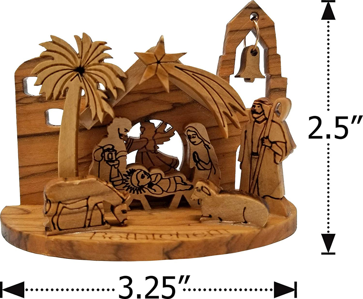 3D Nativity Grotto - Holy Land Olive Wood - Medium