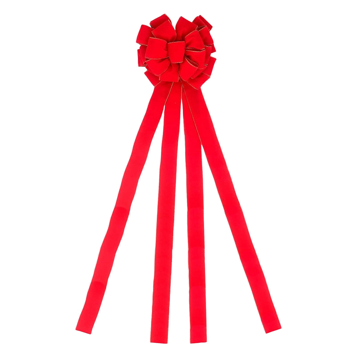 6-Piece Christmas Bow Tree Topper Set, Oversized Hanging Decorations for Holiday Tree Home Decor