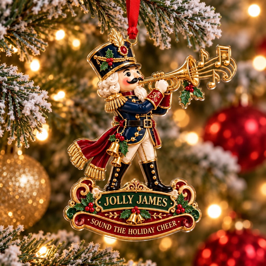 Personalized Christmas Ornament Nutcracker Trumpeter