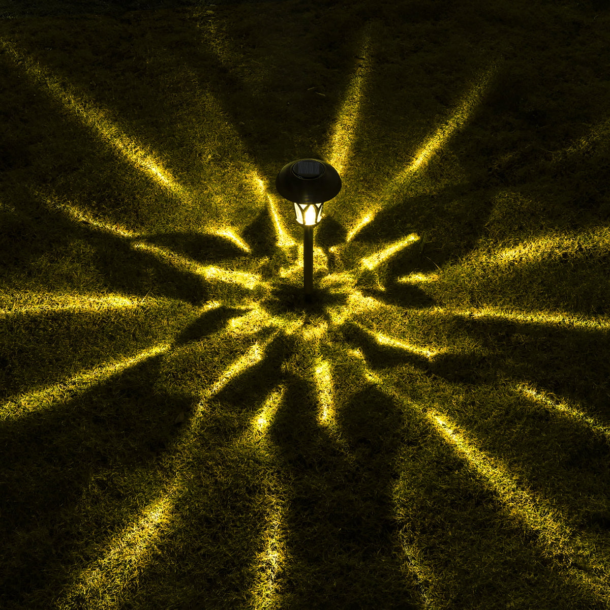 GIGALUMI Solar Pathway Lights, 6-Pack Metal Automatic Yard Lights for Garden, Patio, Walkway
