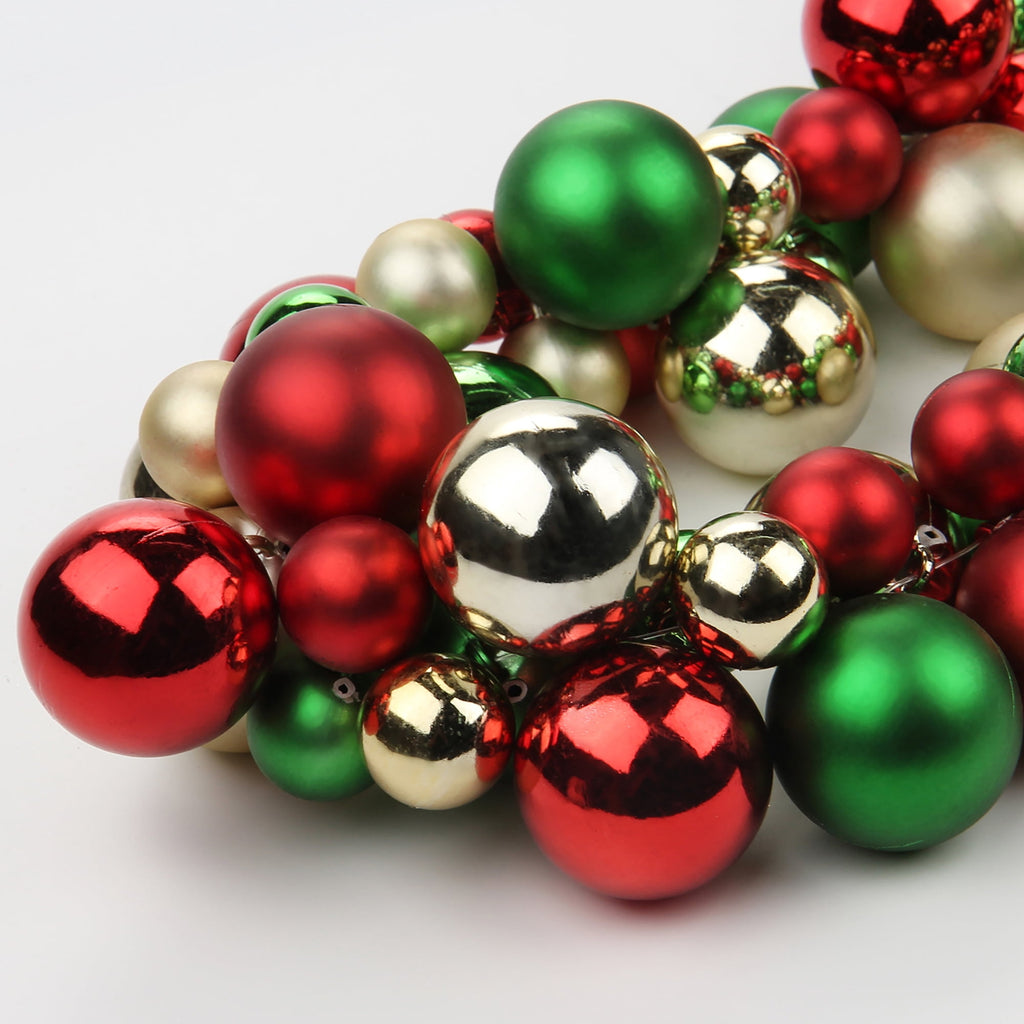 6 Ft Christmas Ball Garland Ornaments Shatterproof Xmas Hanging Balls Holiday Party Wedding Christmas Tree Decor Red
