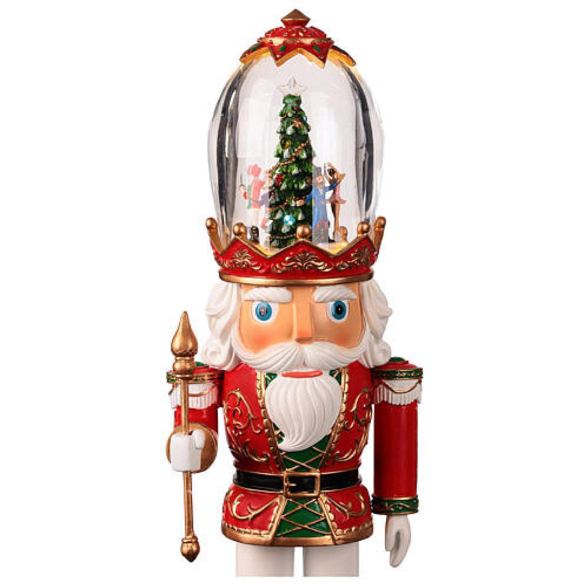 Roman LED Lighted Musical Christmas Nutcracker - 16.25" - Red and White