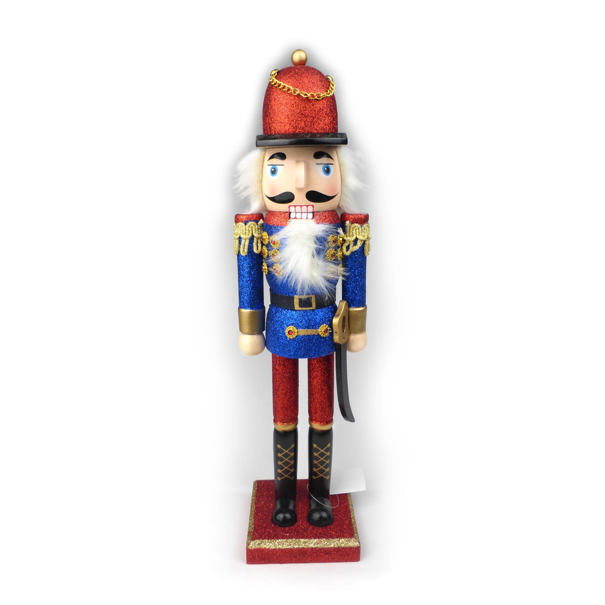 Holiday Depot Multi-color Costume Traditional Wooden Christmas Decorative Nutcrackers, with Glitter Styles 3 Count