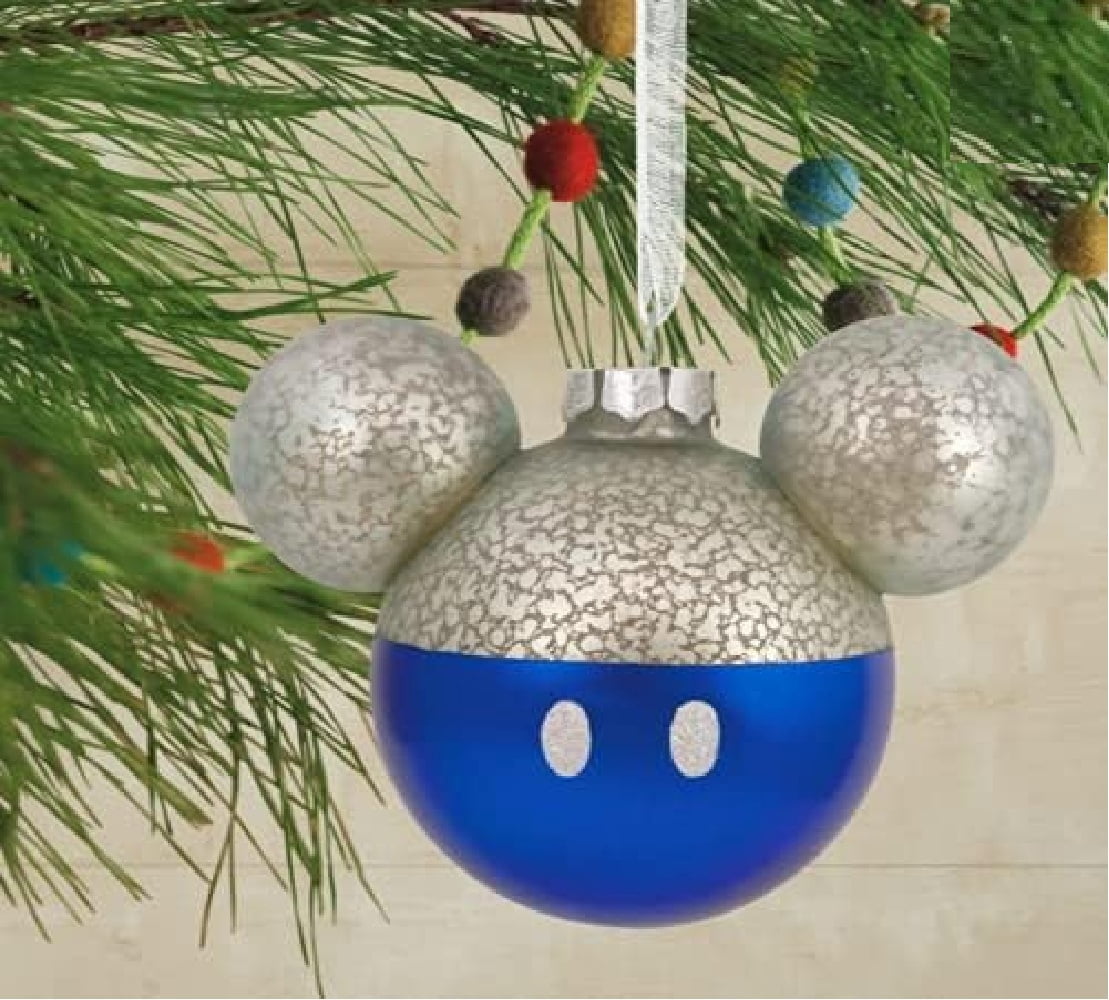 Hallmark Disney Mickey Mouse Icon Glass Ornaments Set of 4