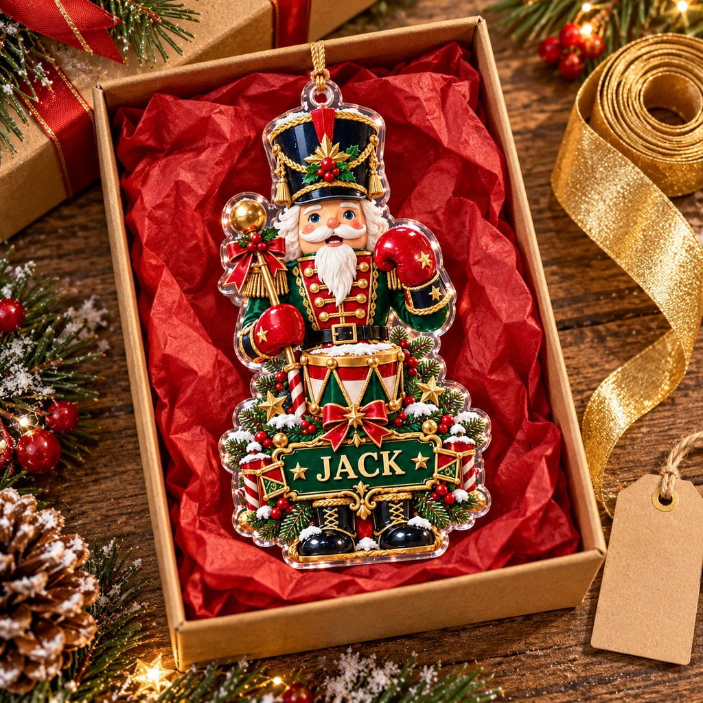 Personalized Christmas Ornament Nutcracker Toy Soldier Tree Hanging
