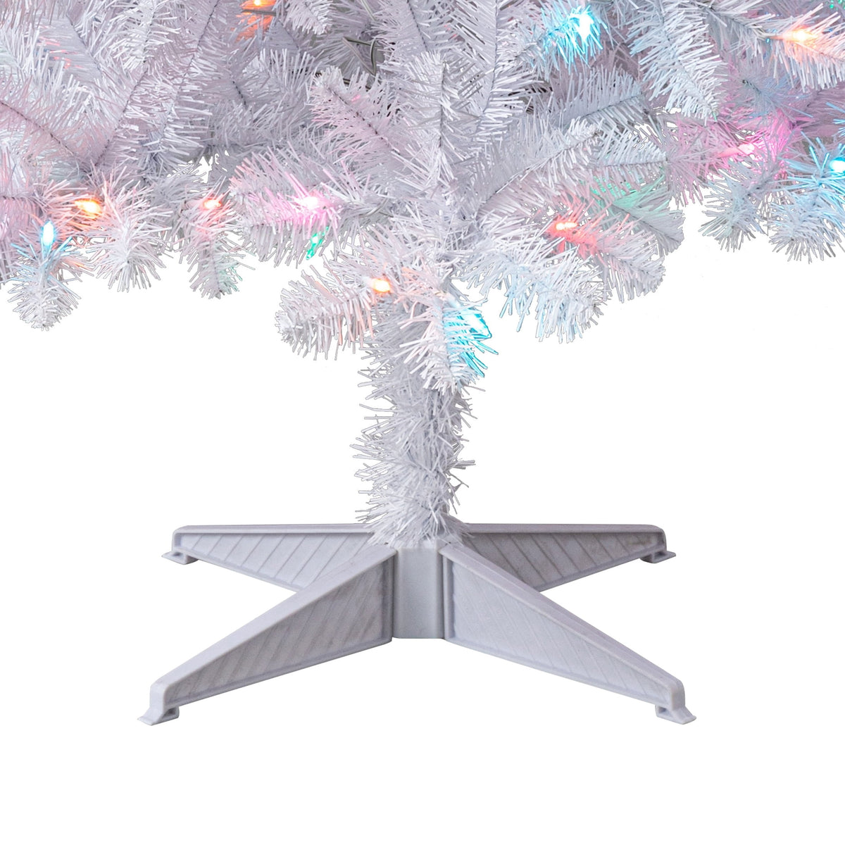 6.5' Pre-Lit Madison Pine Green Artificial Christmas Tree with Color-Changing LED Lights and Stand, by Holiday Time